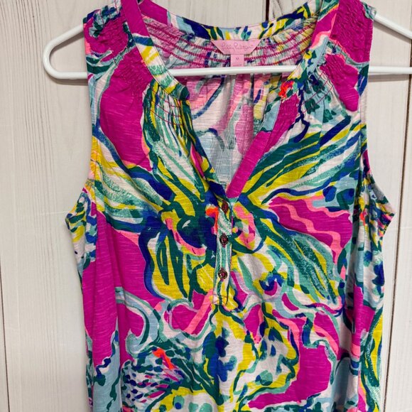 Lilly Pulitzer Essie Tank Women’s Medium Multi Print Soft Knit EUC - Picture 2 of 10